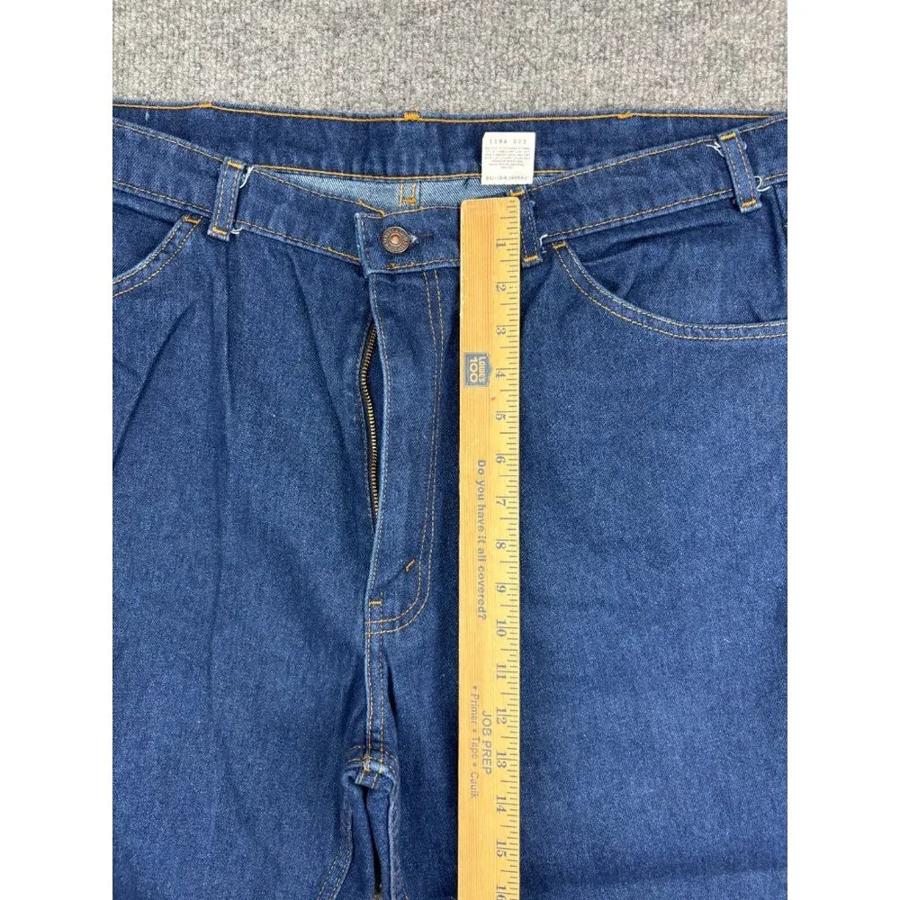 Vintage Levi's 841 Orange Tab Jeans Men's W40 x L30‎ Dark Blue 70s Work Pant